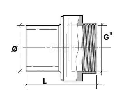 Переход ПЭ/ЛАТУНЬ PN16 SDR11 PE100 D20X1/2 Переход ПЭ/ЛАТУНЬ PN16 SDR11 PE100 D20X1/2